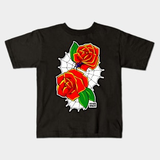 Spider in Roses Kids T-Shirt